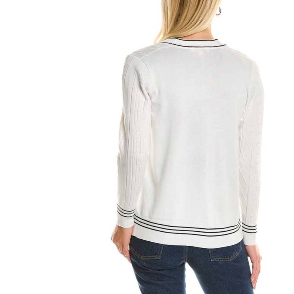 Nanette Lepore Women's Cardigan Sweater Navy Blue
White Pearl Buttons Size Small - Picture 9 of 10